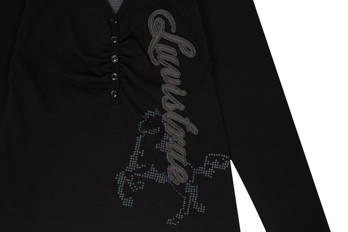 (韓国発送)EL HORSE SLIM-FIT TEE (BLACK)