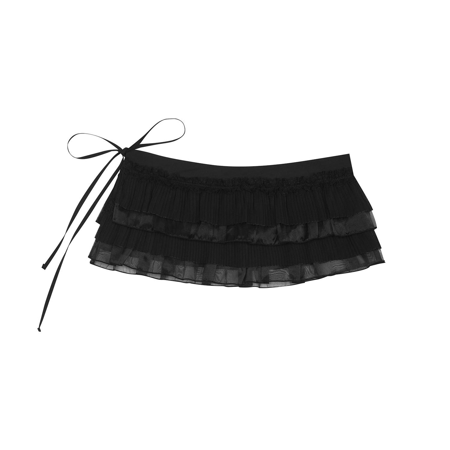 (韓国発送)PA FRILL WARP SKIRT (BLACK)