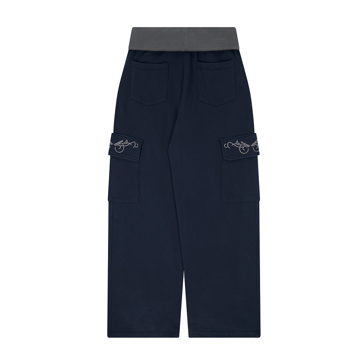 (韓国発送)EL DAMAGE COLORING TRAINING PANTS (NAVY)