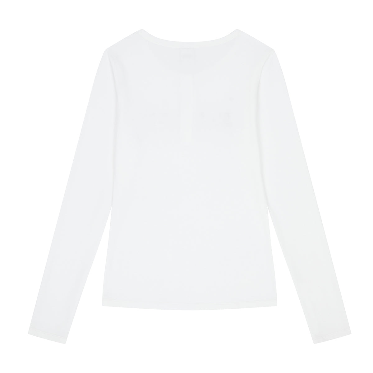 (韓国発送)EL HENLEY NECK SLEEVE TEE (WHITE)