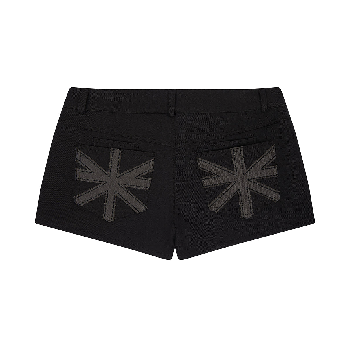 (韓国発送)EL POCKET PATCH BELT SHORTS (BLACK)