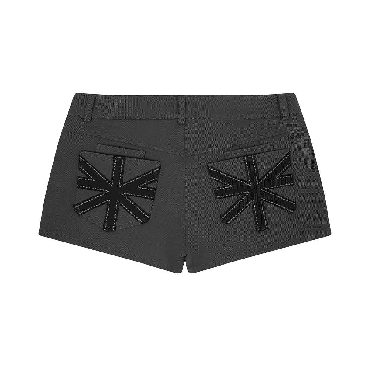 (韓国発送)EL POCKET PATCH BELT SHORTS (CHARCOAL)