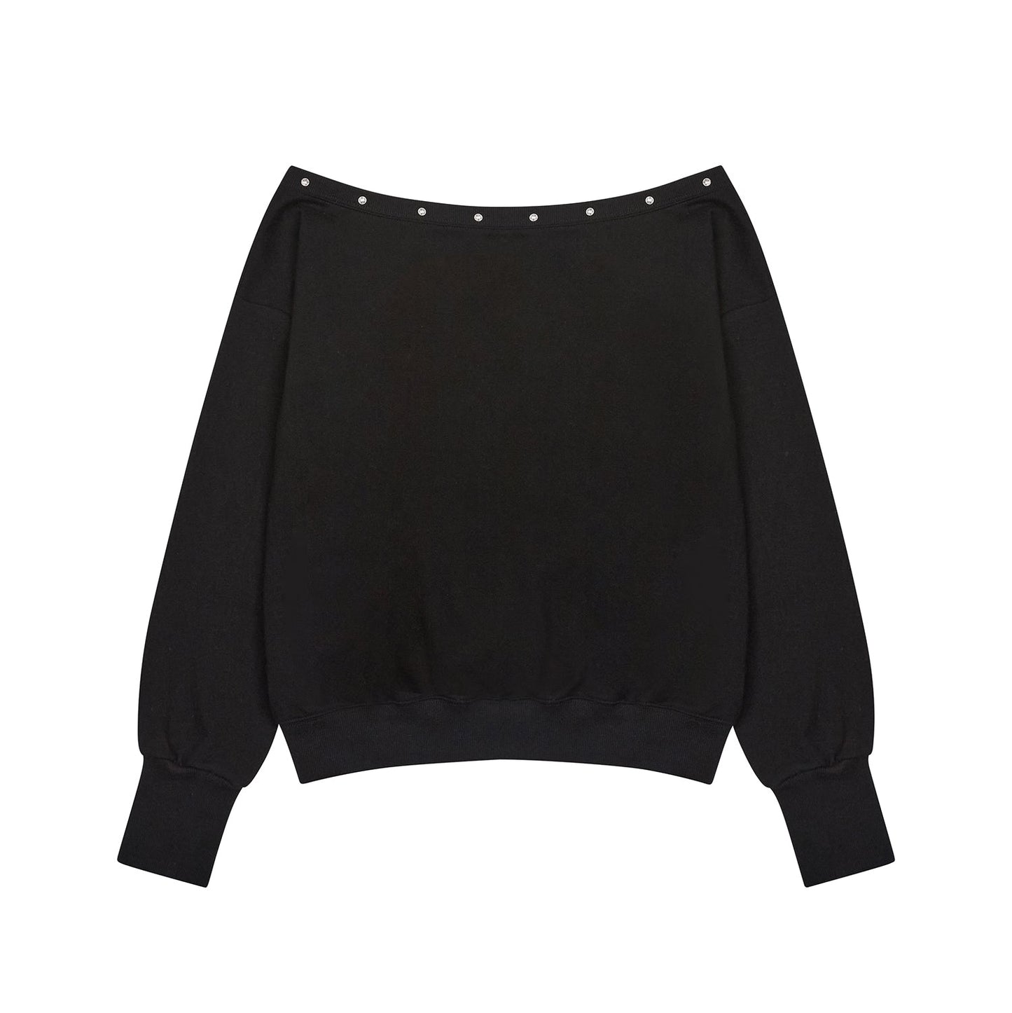 【Hearts2Hearts ジウ着用】(韓国発送)GT ONE SHOULDER SWEATSHIRT (BLACK)