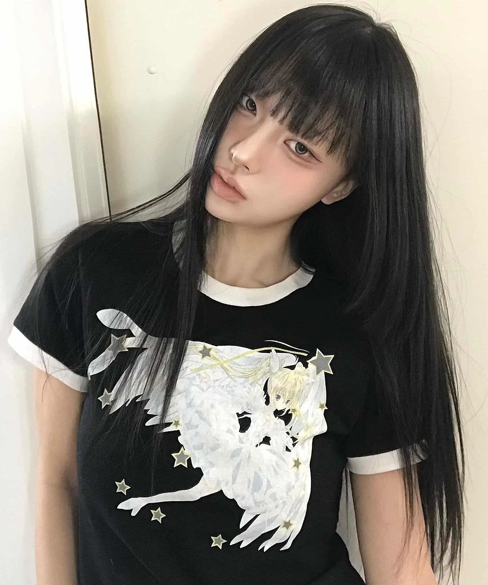 (韓国発送)SHUGO CHARA! RINGER TEE BLACK