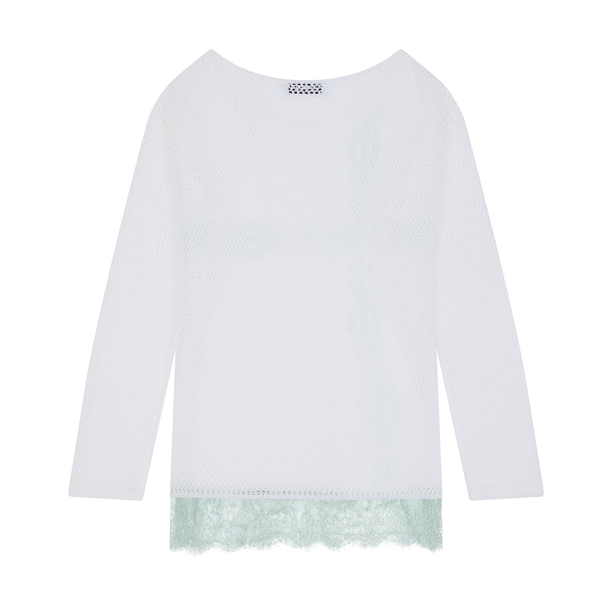(韓国発送)SY LACE NET KNIT (WHITE)