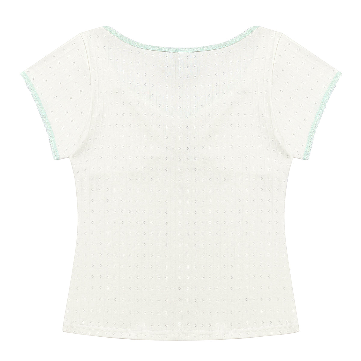 (韓国発送)SY PUNCHING CAP SLEEVE TEE (IVORY)
