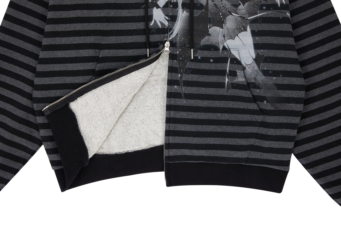 （韓国発送）SHUGO CHARA! STRIPE HOOD ZIPUP (BLACK)