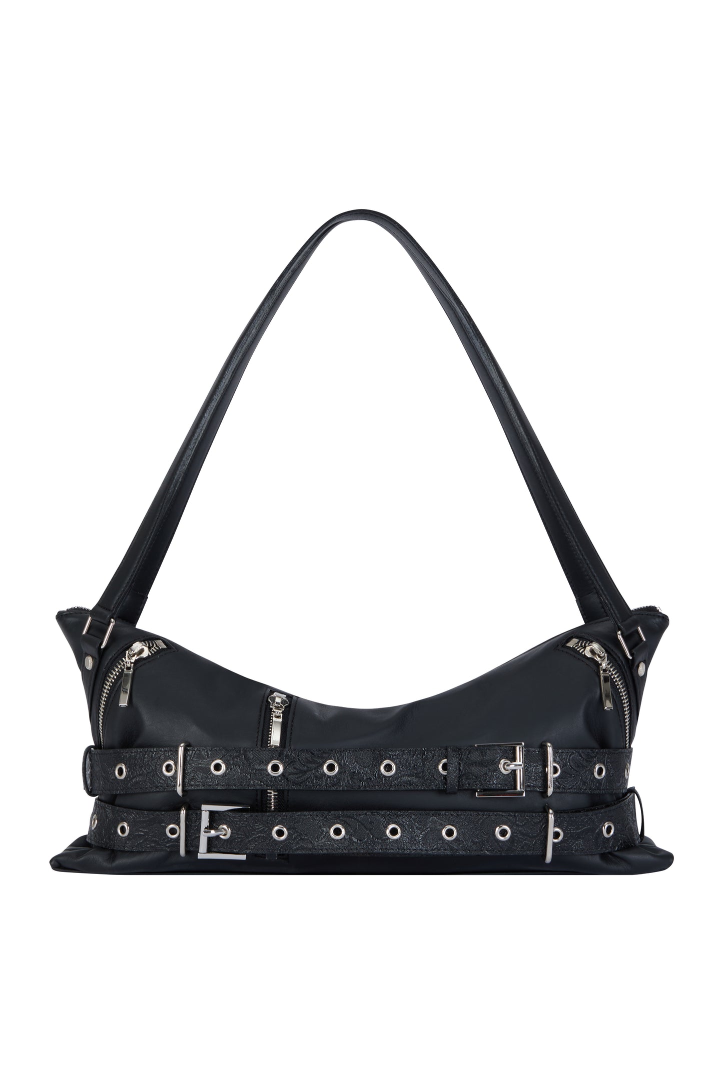 （韓国発送）SY ROSE BELT SHOULDER BAG (BLACK)