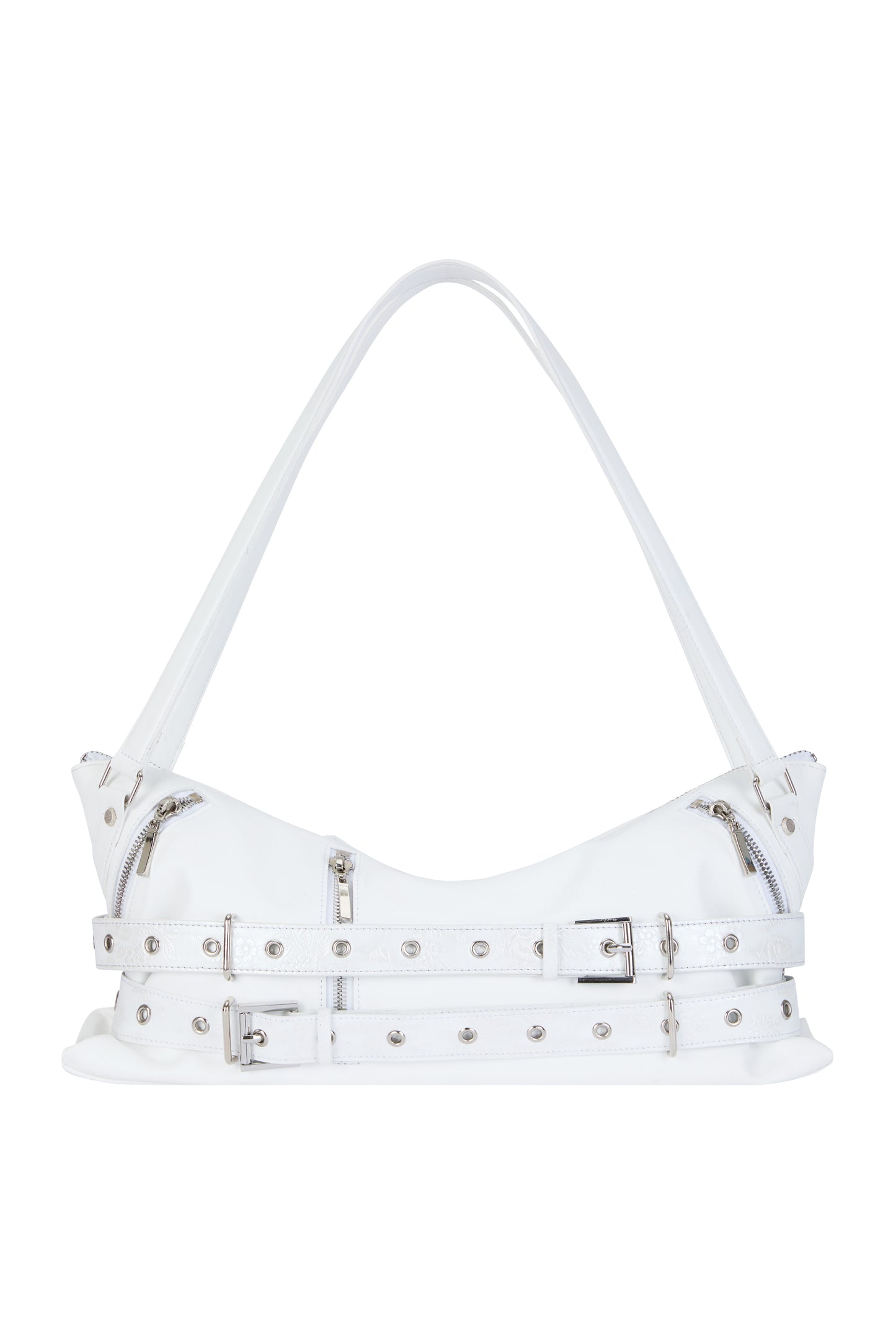 （韓国発送）SY ROSE BELT SHOULDER BAG (WHITE)