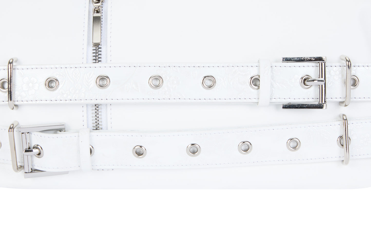 （韓国発送）SY ROSE BELT SHOULDER BAG (WHITE)