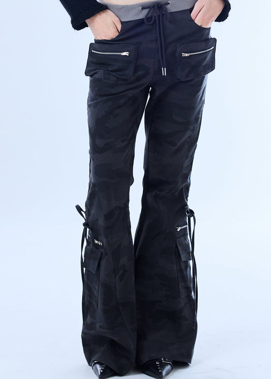【aespa カリナ / Hearts2Hearts ジウ着用】（韓国発送）FS BOOTSCUT POCKET CARGO PANTS (CAMO)