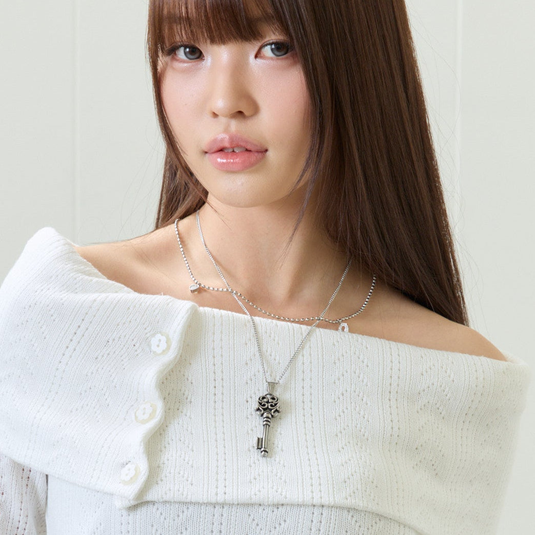 （韓国発送）EL LAYERED NECKLACE (SILVER)