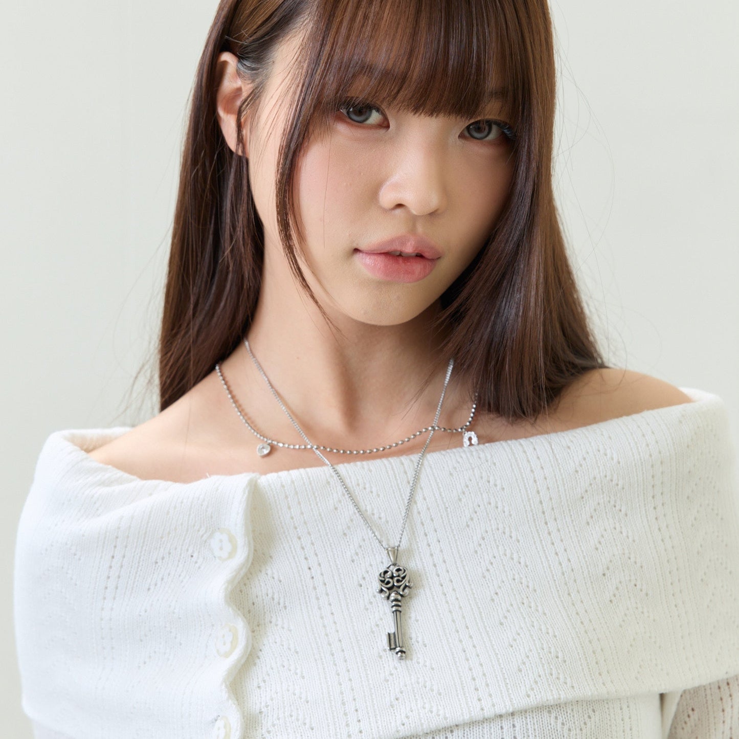 （韓国発送）EL LAYERED NECKLACE (SILVER)