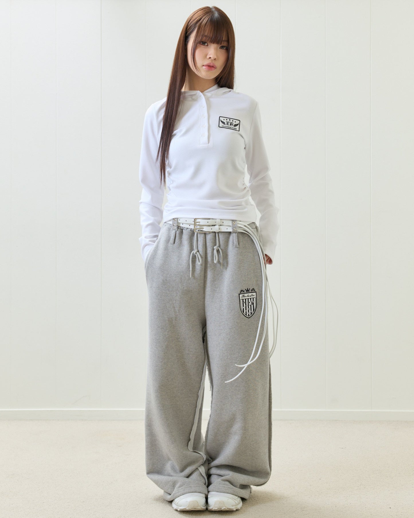 （韓国発送）EL STAR EMBLEM TRAINING PANTS (GRAY)