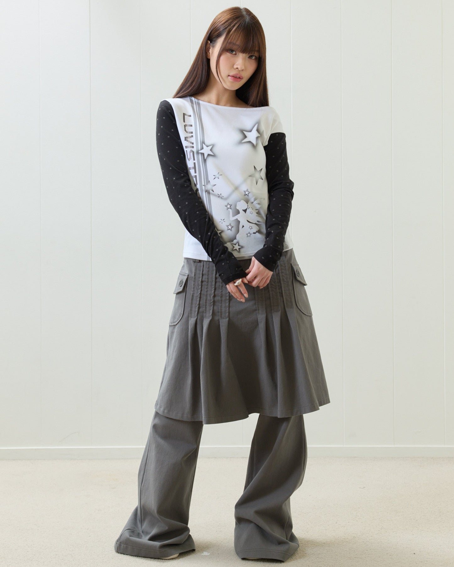 （韓国発送）EL STAR FAIRY ONE-SHOULDER TEE (WHITE)