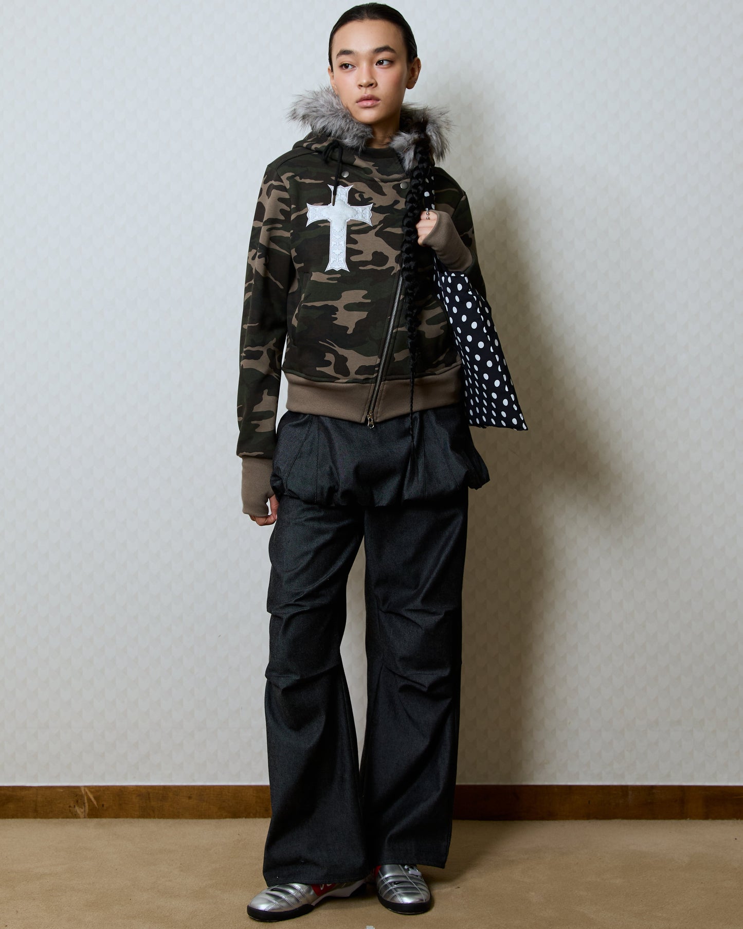 （韓国発送）GT FUR UNBALANCE HOOD ZIP UP (CAMO)