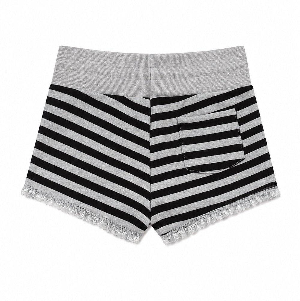 （韓国発送）SY LACE STRIPE SHORTS (GRAY)