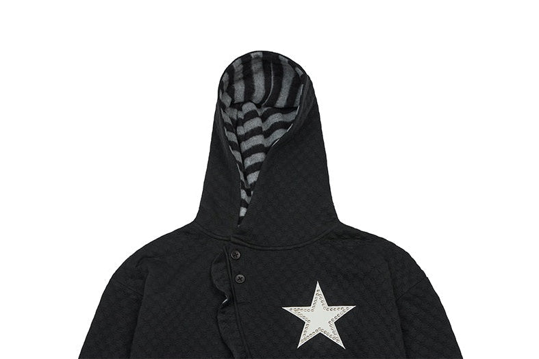（韓国発送）EV STAR HOOD TEE (BLACK)