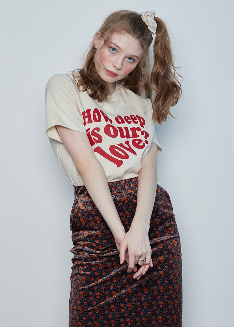 （韓国発送）IN LOVE TEE (CREAM)