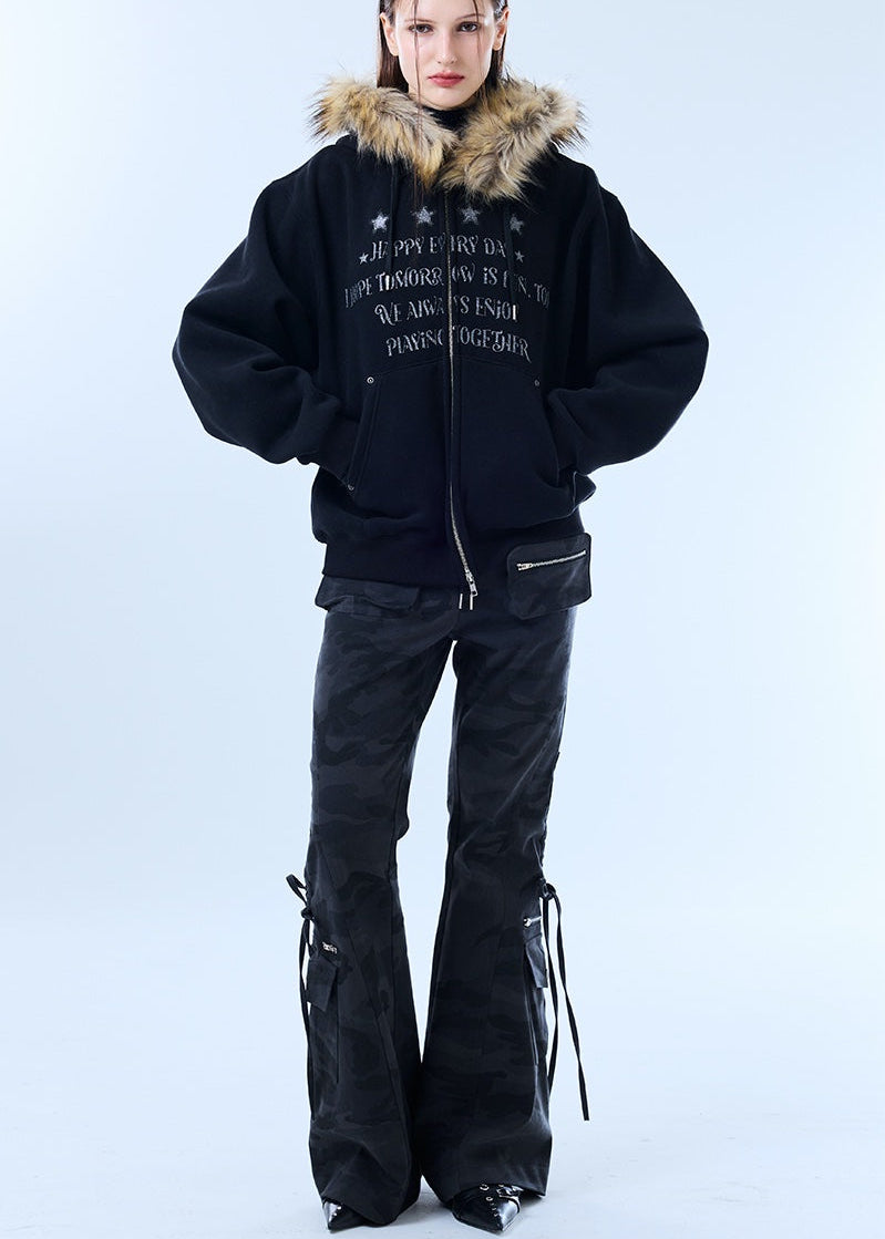【aespa カリナ / Hearts2Hearts ジウ着用】（韓国発送）FS BOOTSCUT POCKET CARGO PANTS (CAMO)