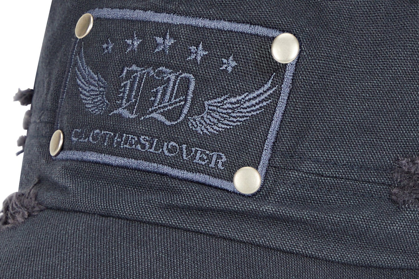 【6/8予約配送】（韓国発送）EL DAMAGE PATCH CAP (NAVY)