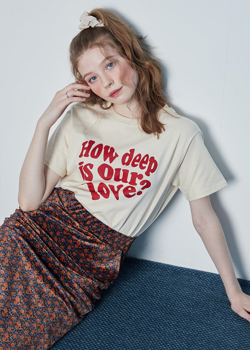 （韓国発送）IN LOVE TEE (CREAM)