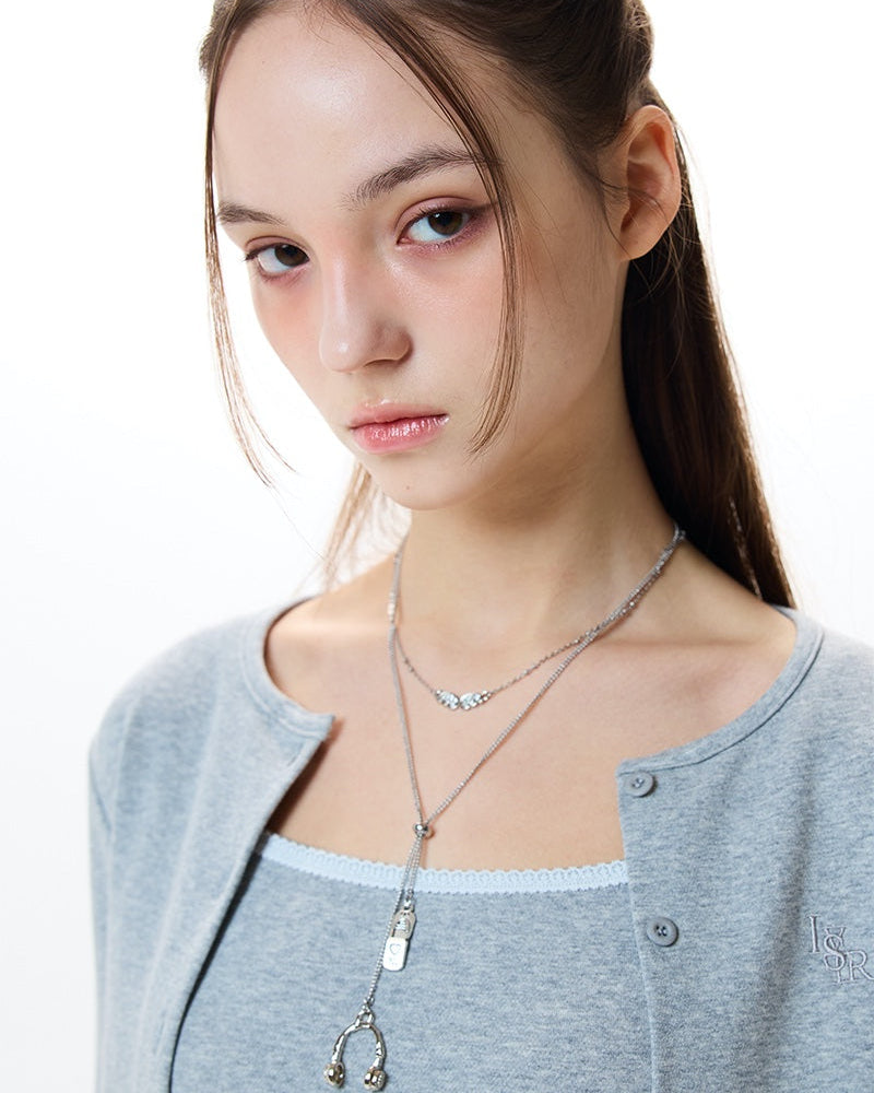 （韓国発送）IM HEADSET NECKLACE (SILVER)