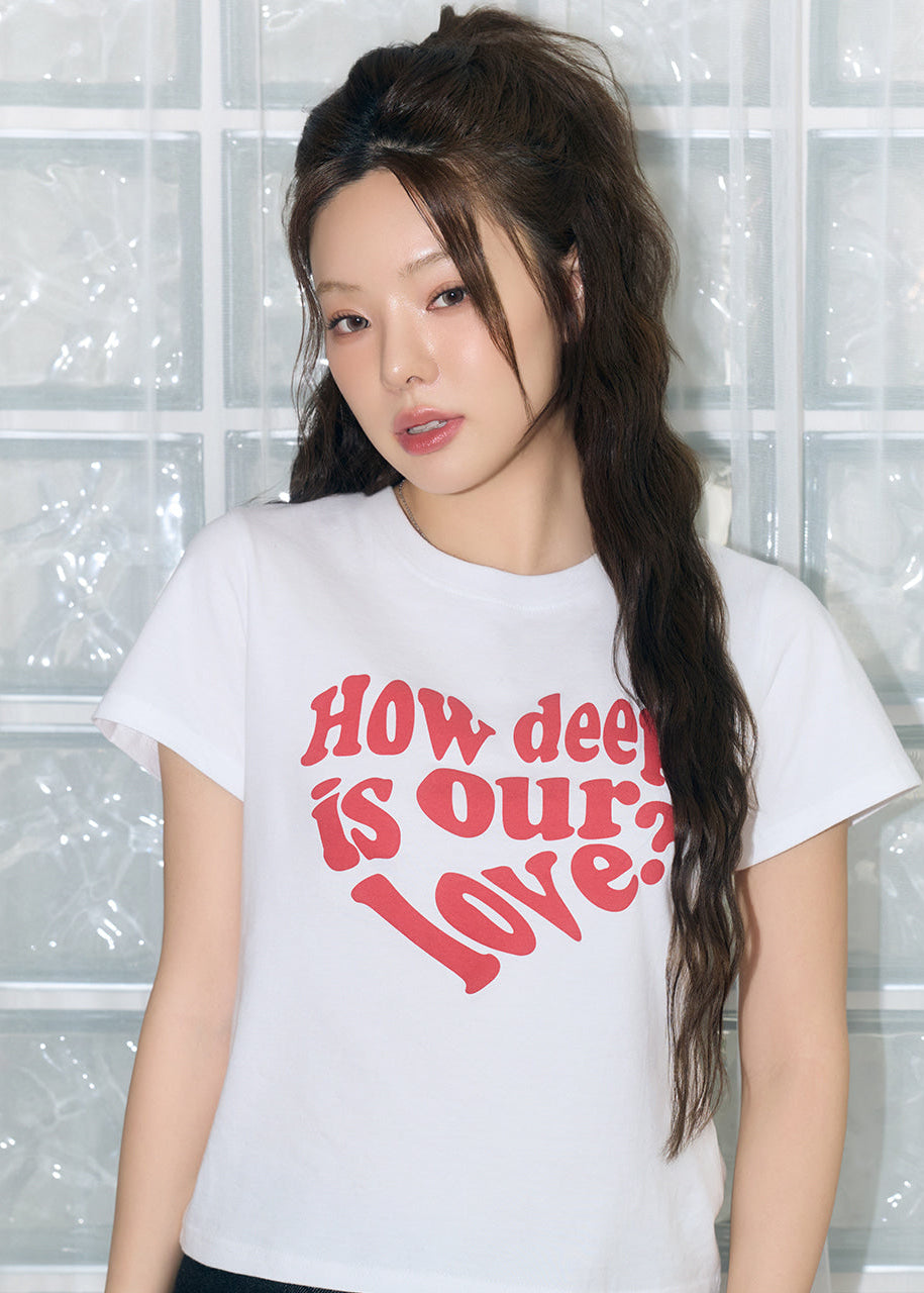 【ITZY イェジ、MAMAMOO ムンビョル、STAYC アイサ着用】（韓国発送）IN LOVE TEE (WHITE)