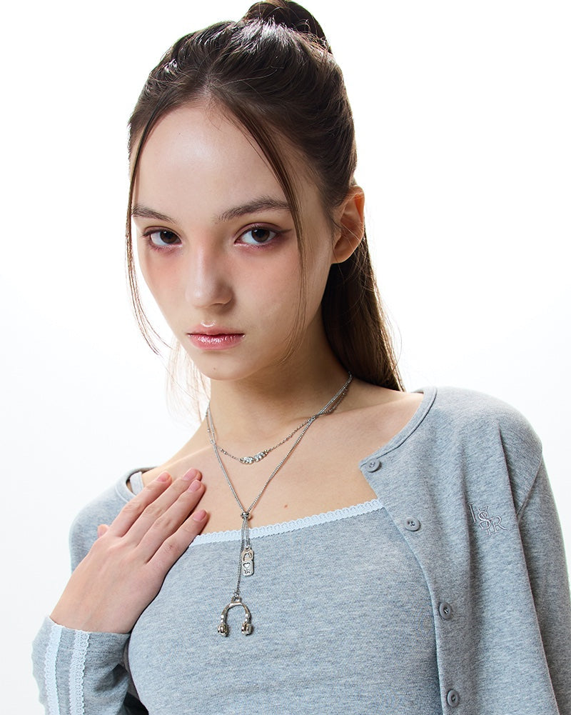 （韓国発送）IM HEADSET NECKLACE (SILVER)