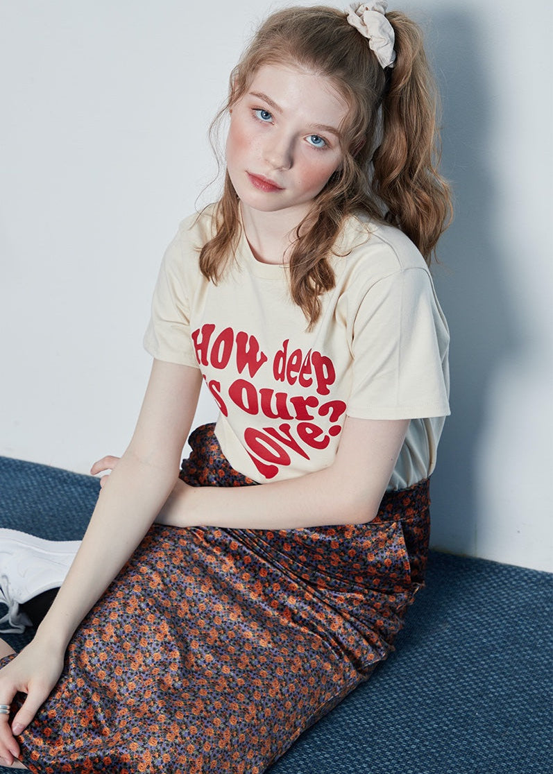 （韓国発送）IN LOVE TEE (CREAM)