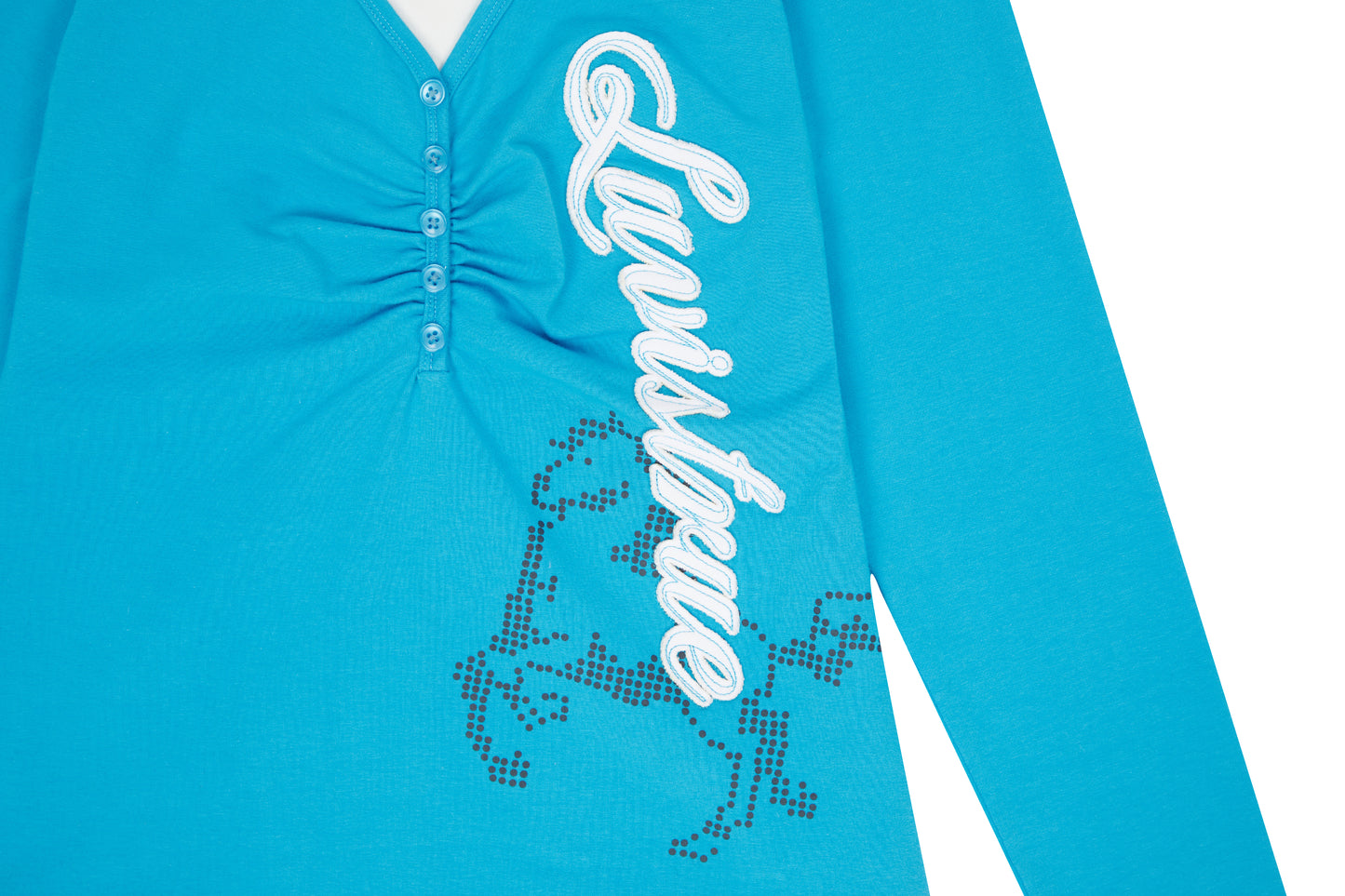 （韓国発送）EL HORSE SLIM-FIT TEE (BLUE)