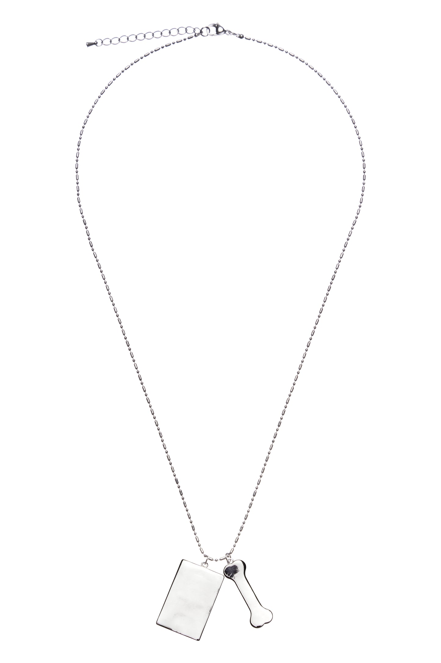 （韓国発送）EL GLITTER CROSS BONE NECKLACE (BLACK)