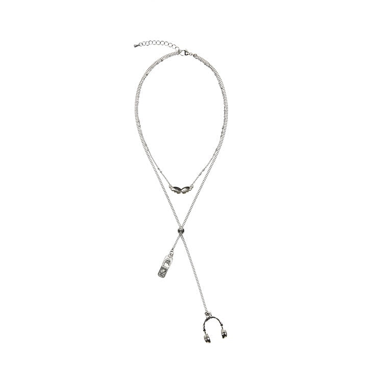 （韓国発送）IM HEADSET NECKLACE (SILVER)