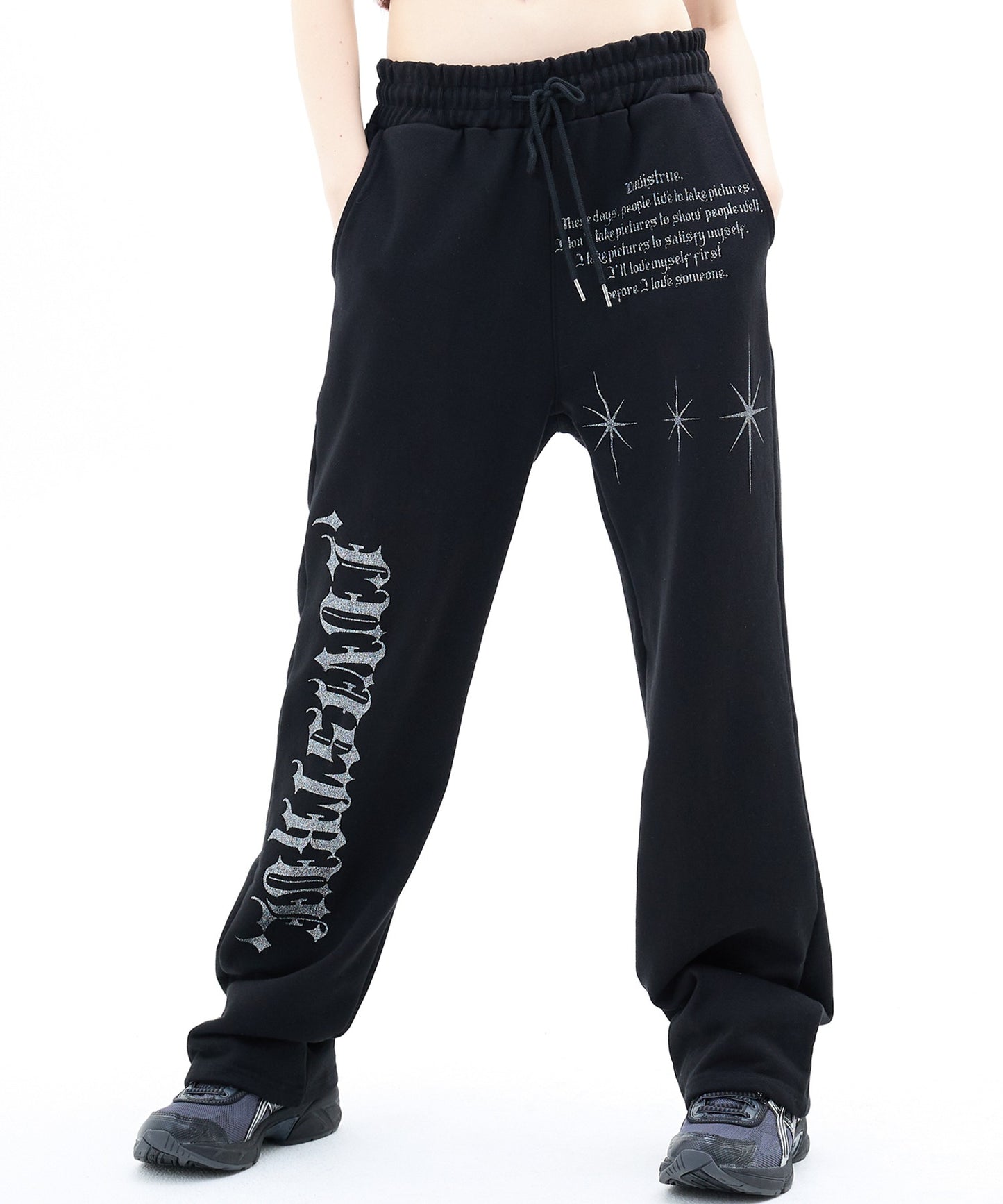 （韓国発送）MZ STAR GLITTER PANTS (BLACK)
