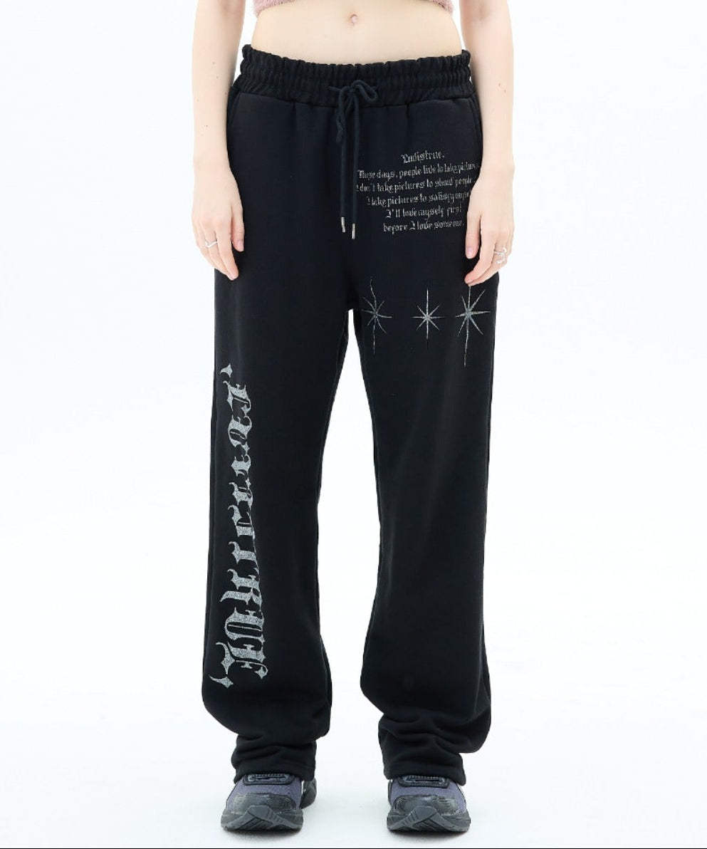 （韓国発送）MZ STAR GLITTER PANTS (BLACK)