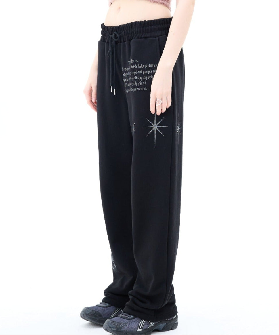 （韓国発送）MZ STAR GLITTER PANTS (BLACK)