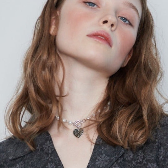 （韓国発送）IN PEARLS CHOKER (SILVER)