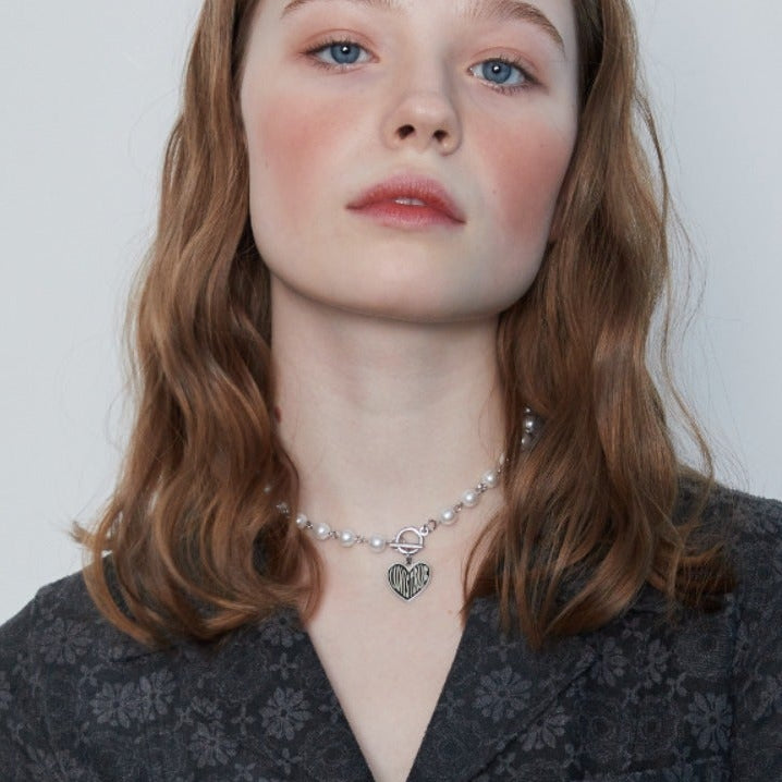 （韓国発送）IN PEARLS CHOKER (SILVER)