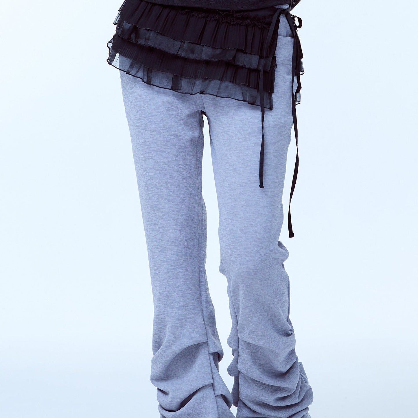 （韓国発送）PA FRILL WARP SKIRT (BLACK)