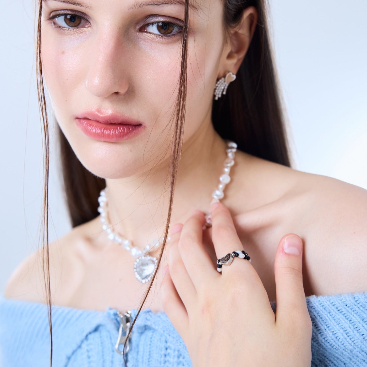 （韓国発送）FS HEART RING (WHITE)