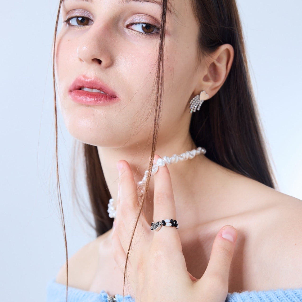 （韓国発送）FS HEART RING (WHITE)