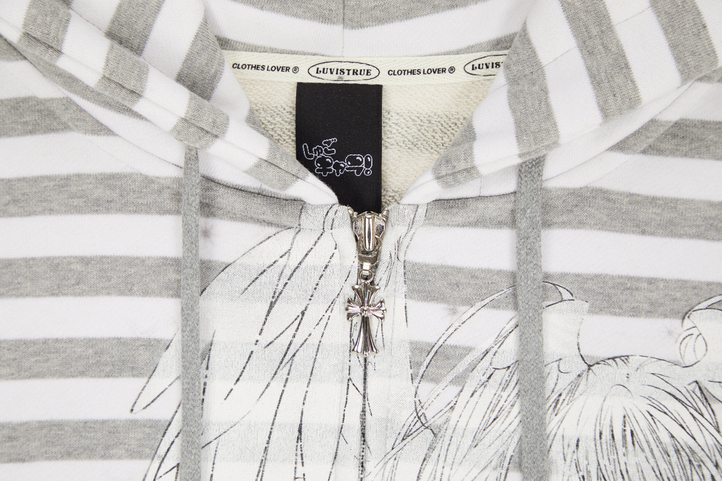 （韓国発送）SHUGO CHARA! STRIPE HOOD ZIPUP (GRAY)