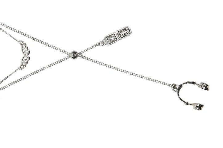 （韓国発送）IM HEADSET NECKLACE (SILVER)