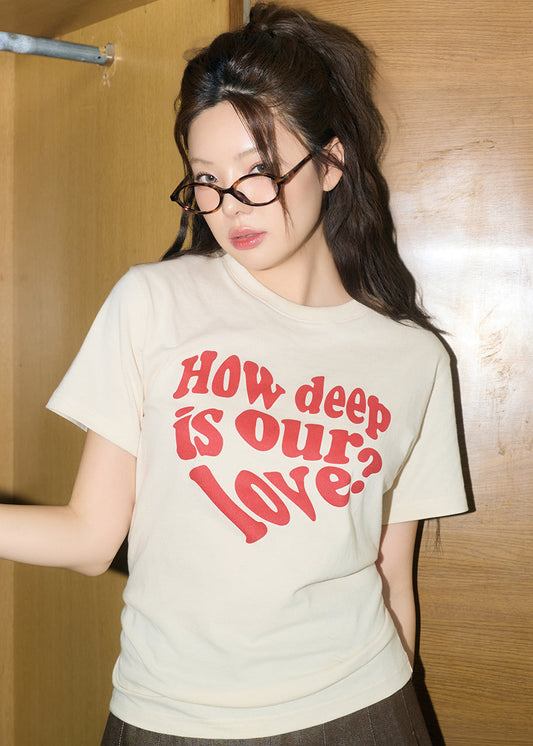 （韓国発送）IN LOVE TEE (CREAM)