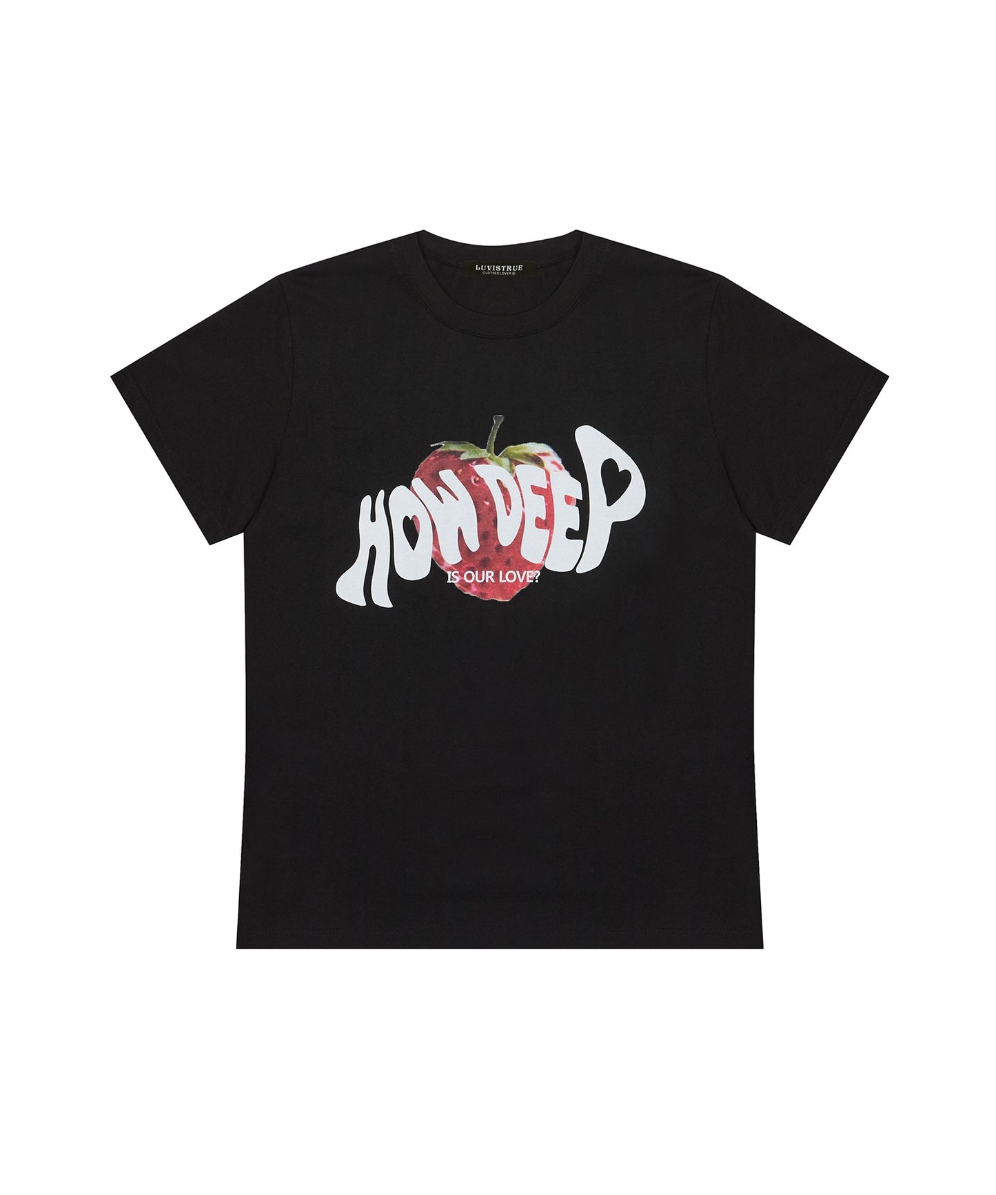 （韓国発送）IM HOW DEEP STRAWBERRY TEE (BLACK)