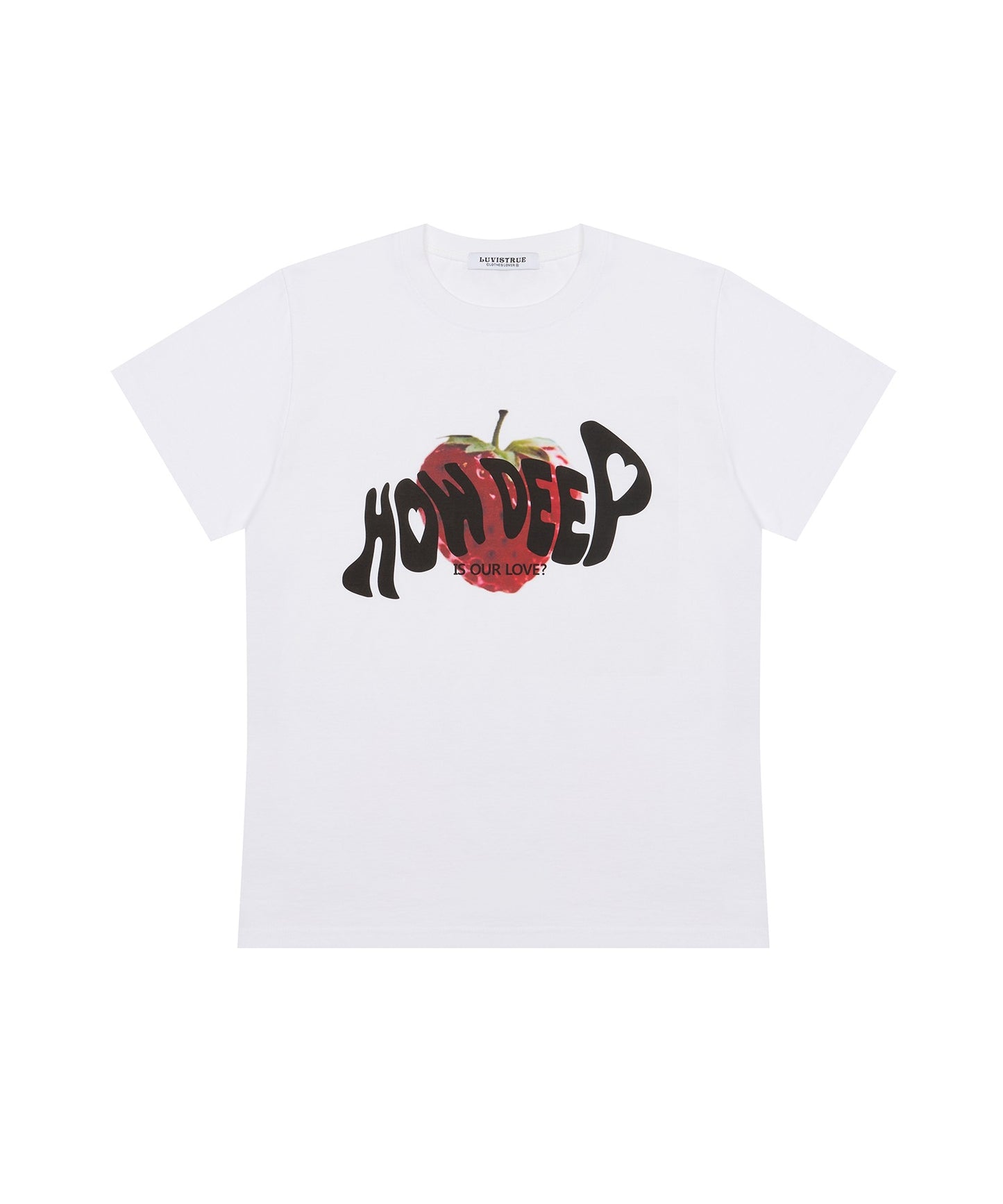 （韓国発送）IM HOW DEEP STRAWBERRY TEE (WHITE)