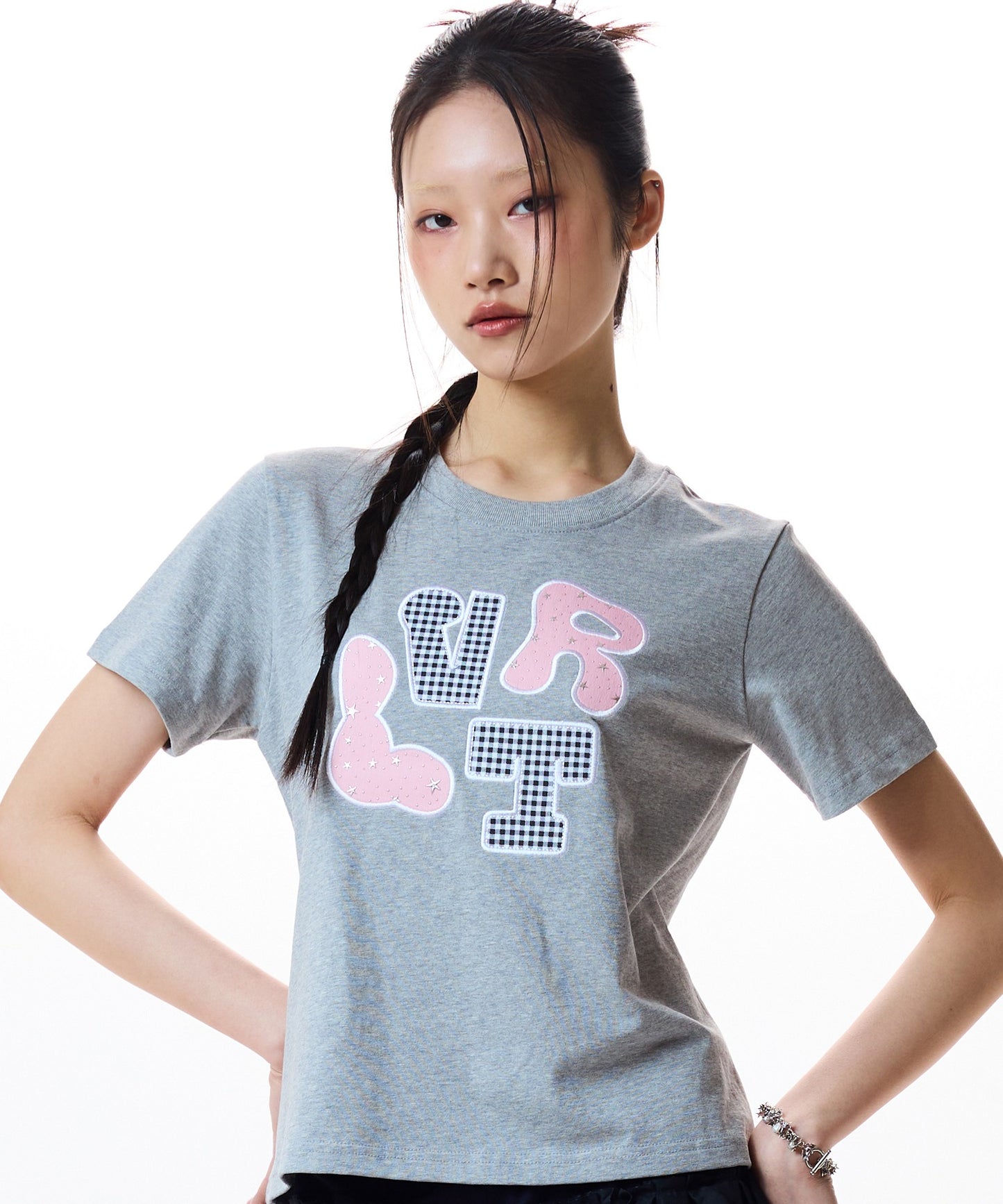 （韓国発送）LVTR PATCH TEE (GRAY)