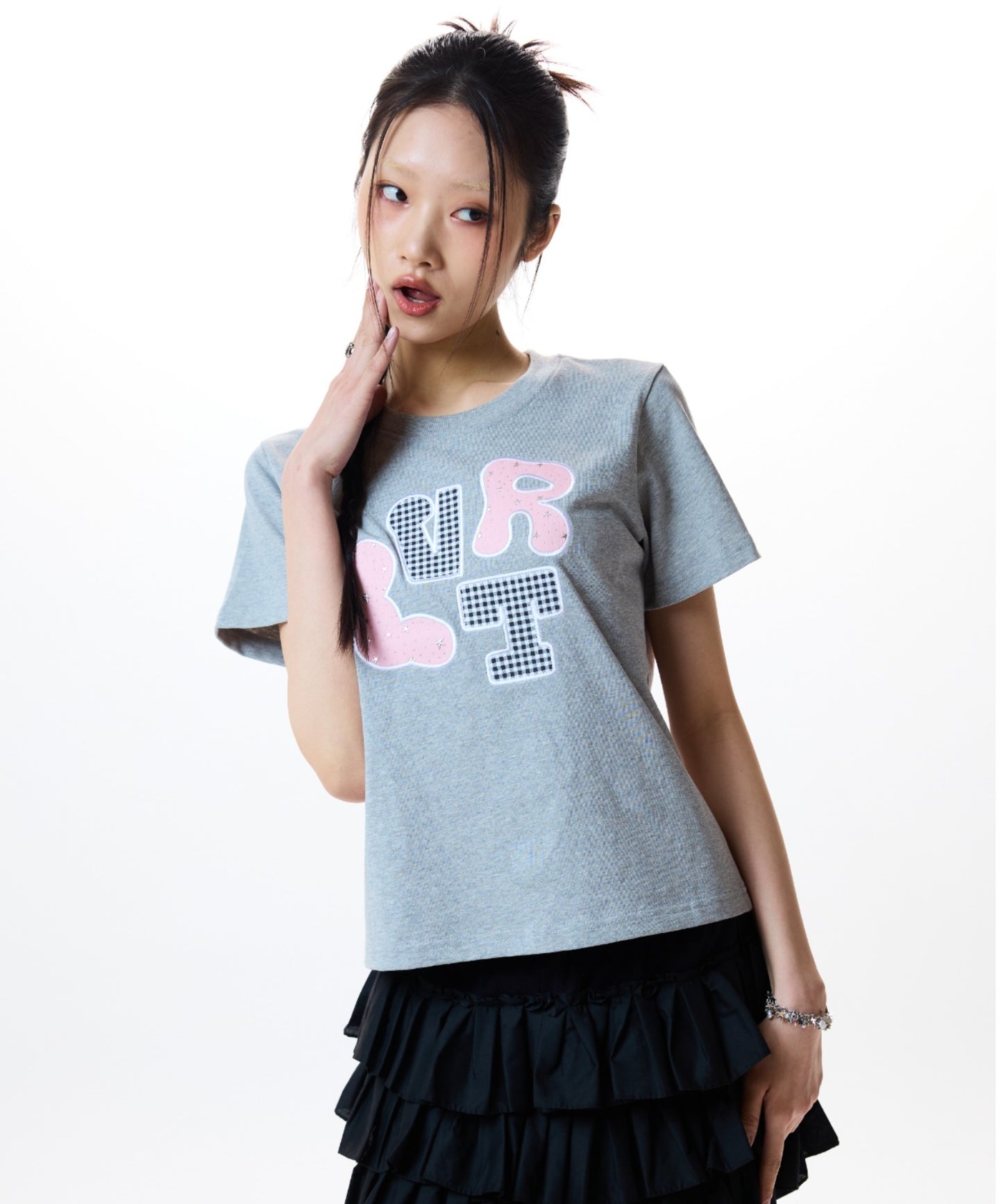 （韓国発送）LVTR PATCH TEE (GRAY)