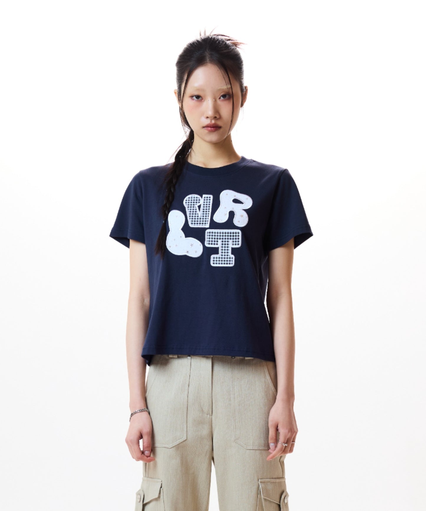（韓国発送）LVTR PATCH TEE (NAVY)