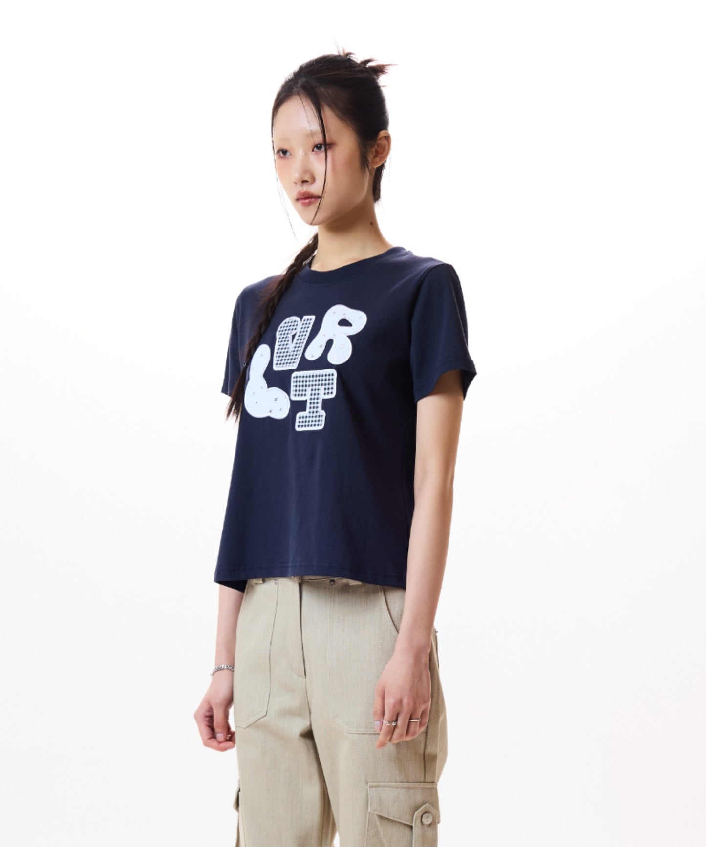 （韓国発送）LVTR PATCH TEE (NAVY)